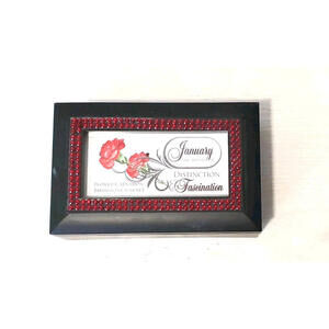 Sankyo Cottage Garden Wooden Music Box Jewel Trim Plays You Light Up My Life